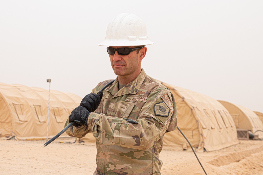Roll Sleeves Up - 378th AEW leadership digs trenches with Comm