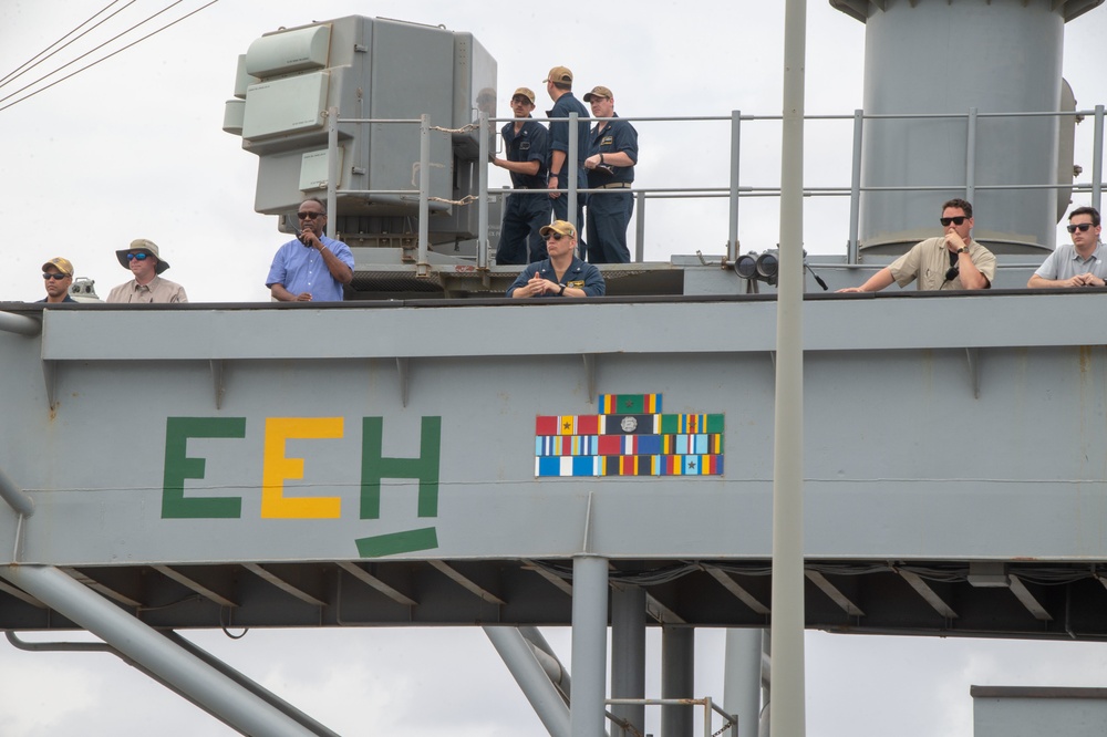 Commandant of Port of Djibouti Pilots Mount Whitney Out of Port