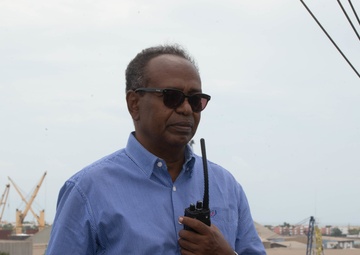 Commandant of Port of Djibouti Pilots Mount Whitney Out of Port