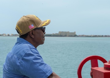 Commandant of Port of Djibouti Pilots Mount Whitney Out of Port
