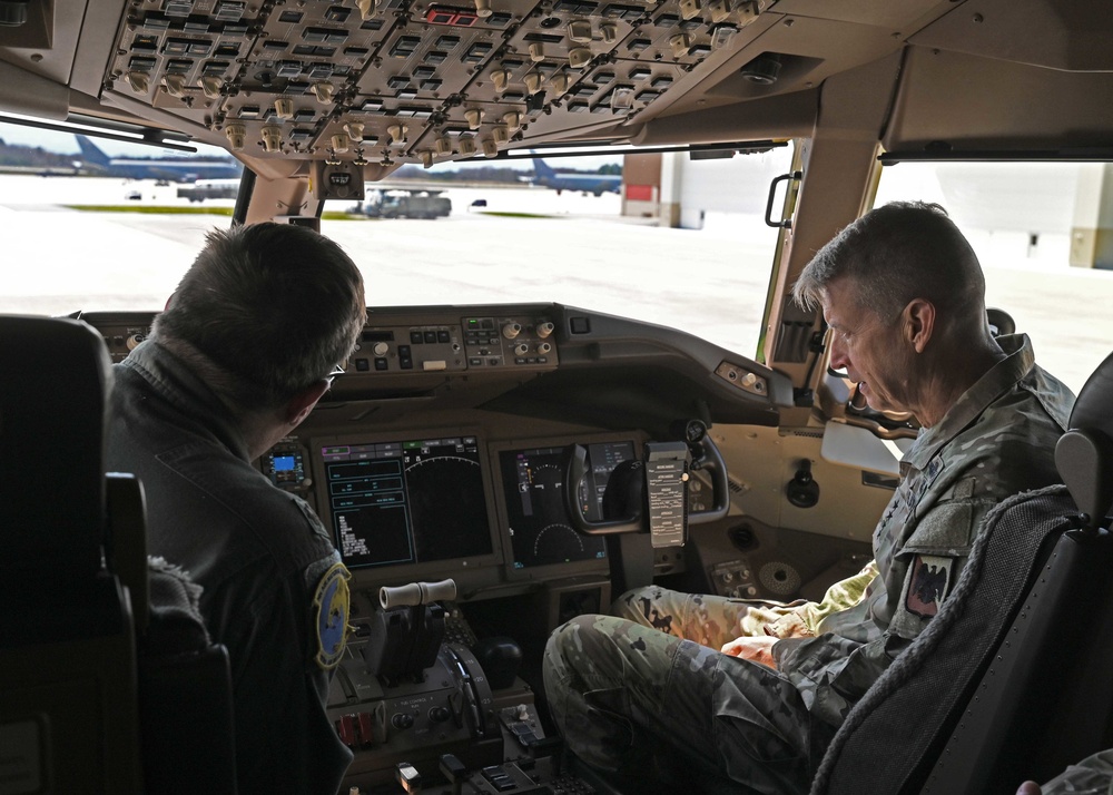 CNGB Tours KC-46A Pegasus Aerial Refueler