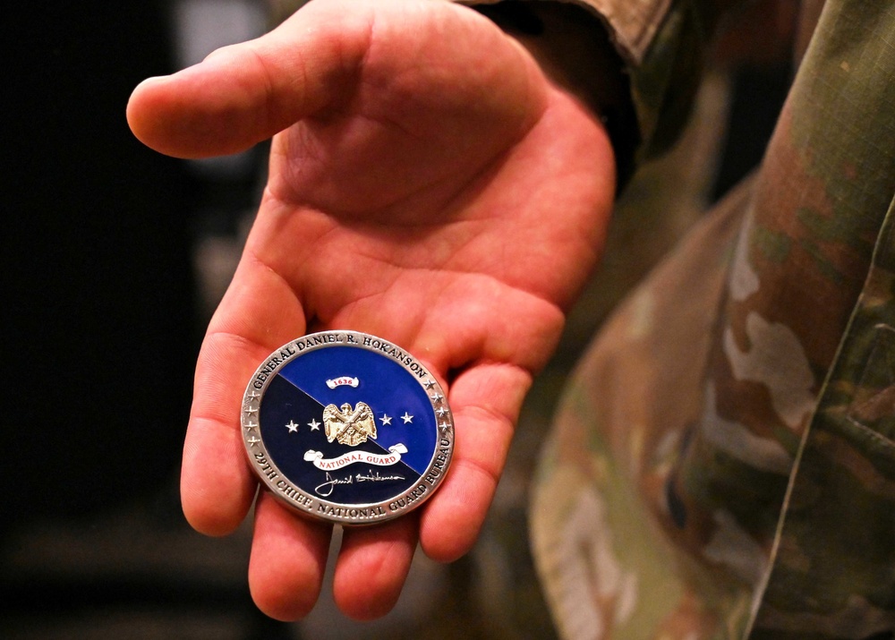 Chief Of National Guard Bureau Coins NHNG Soldiers, Airmen