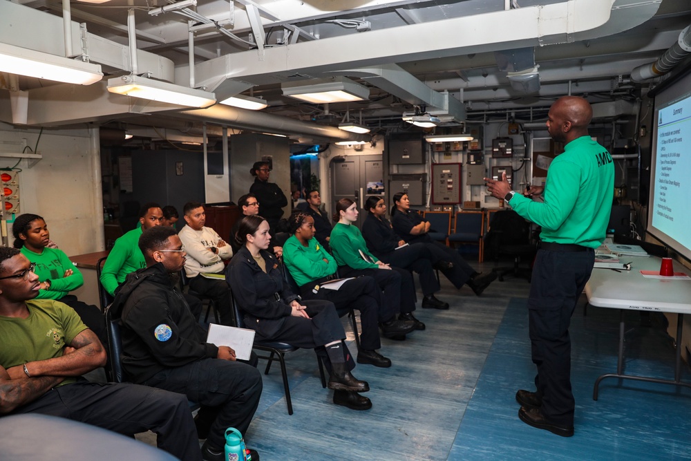 Abraham Lincoln Sailors conduct maintenance