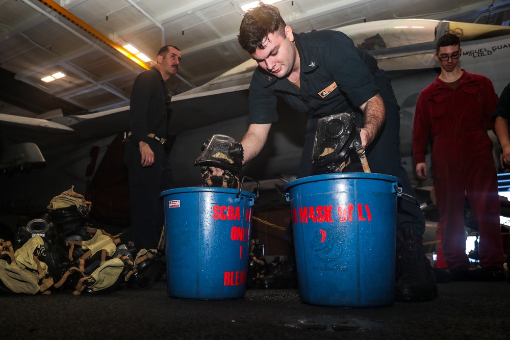 Abraham Lincoln Sailors conduct maintenance