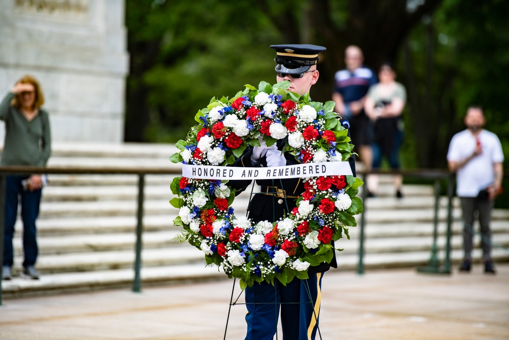 NASCAR Drivers Visit Arlington National Cemetery as Part of the NASCAR Salutes Program