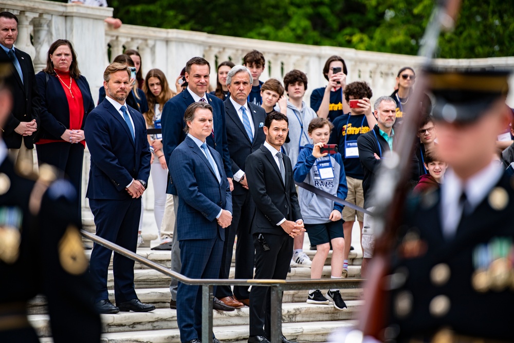 NASCAR Drivers Visit Arlington National Cemetery as Part of the NASCAR Salutes Program