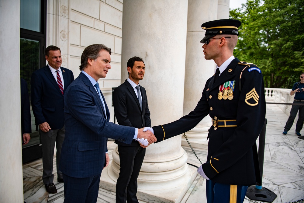 NASCAR Drivers Visit Arlington National Cemetery as Part of the NASCAR Salutes Program