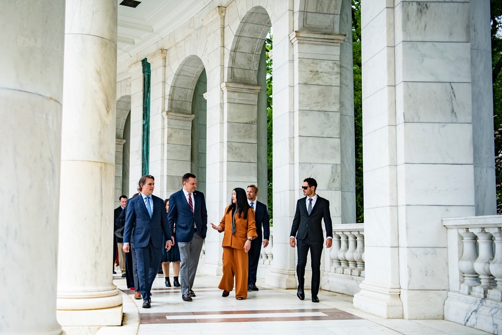 NASCAR Drivers Visit Arlington National Cemetery as Part of the NASCAR Salutes Program