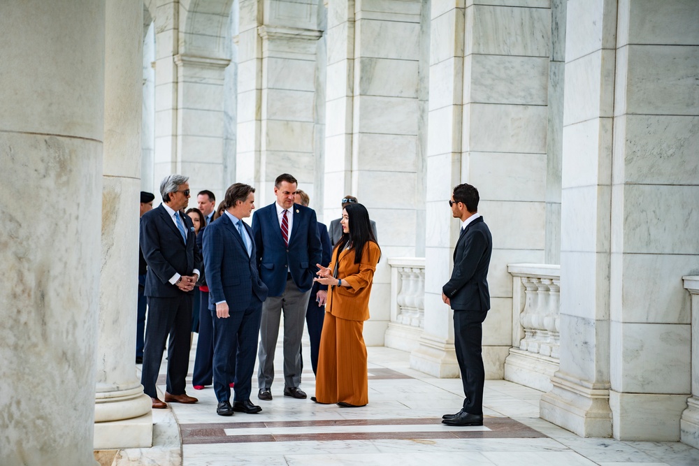 NASCAR Drivers Visit Arlington National Cemetery as Part of the NASCAR Salutes Program