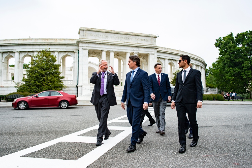 NASCAR Drivers Visit Arlington National Cemetery as Part of the NASCAR Salutes Program