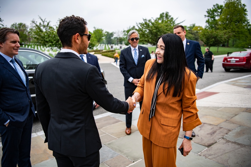 NASCAR Drivers Visit Arlington National Cemetery as Part of the NASCAR Salutes Program