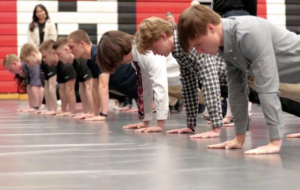 America’s First Corp Commander Enlists High School Military Recruits