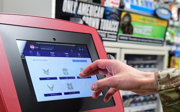 Base Exchange offers ribbon rack kiosk for Airmen