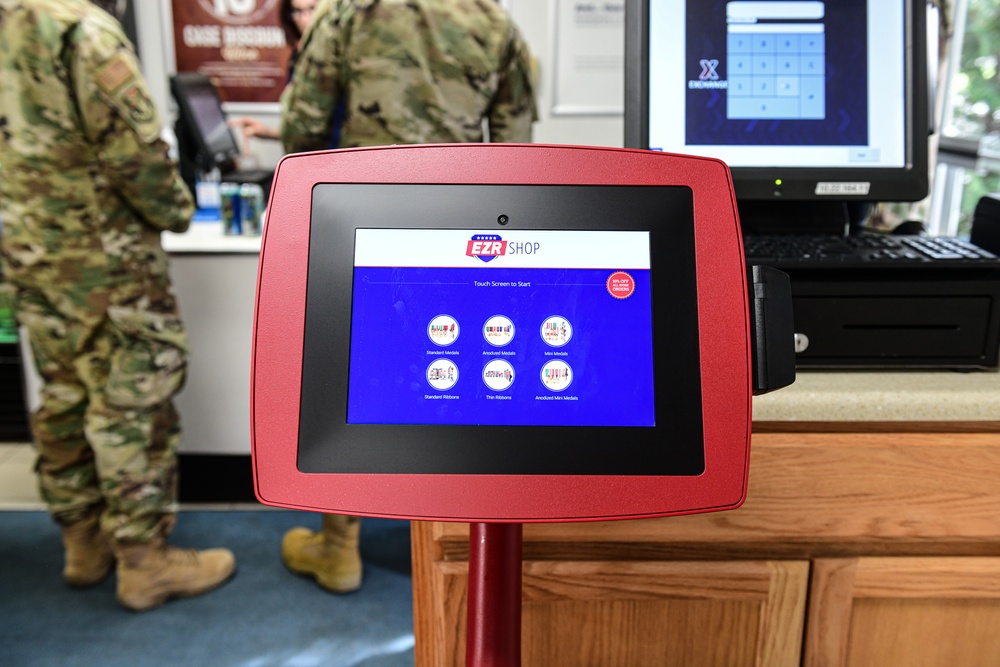 Base Exchange offers ribbon rack kiosk for Airmen