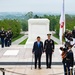 Japanese Defense Minister Nobuo Kishi Participates in an Armed Forces Wreath-Laying Ceremony at the Tomb of the Unknown Soldier