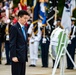 Japanese Defense Minister Nobuo Kishi Participates in an Armed Forces Wreath-Laying Ceremony at the Tomb of the Unknown Soldier