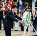 Japanese Defense Minister Nobuo Kishi Participates in an Armed Forces Wreath-Laying Ceremony at the Tomb of the Unknown Soldier