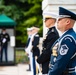 Japanese Defense Minister Nobuo Kishi Participates in an Armed Forces Wreath-Laying Ceremony at the Tomb of the Unknown Soldier