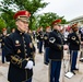 Japanese Defense Minister Nobuo Kishi Participates in an Armed Forces Wreath-Laying Ceremony at the Tomb of the Unknown Soldier