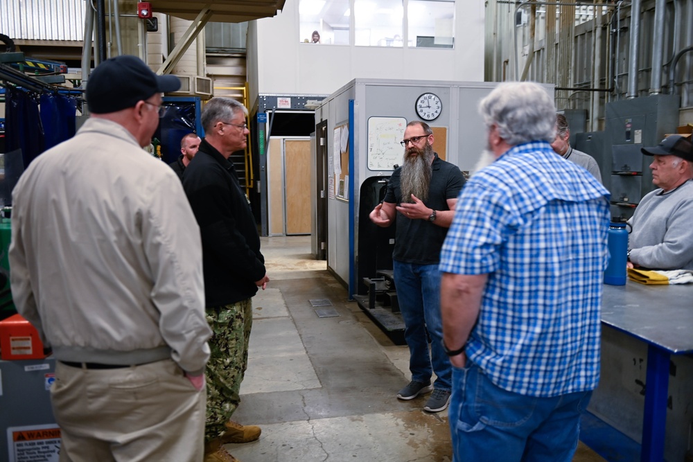 TRFB Leadership Visits Welding Shop for Gemba