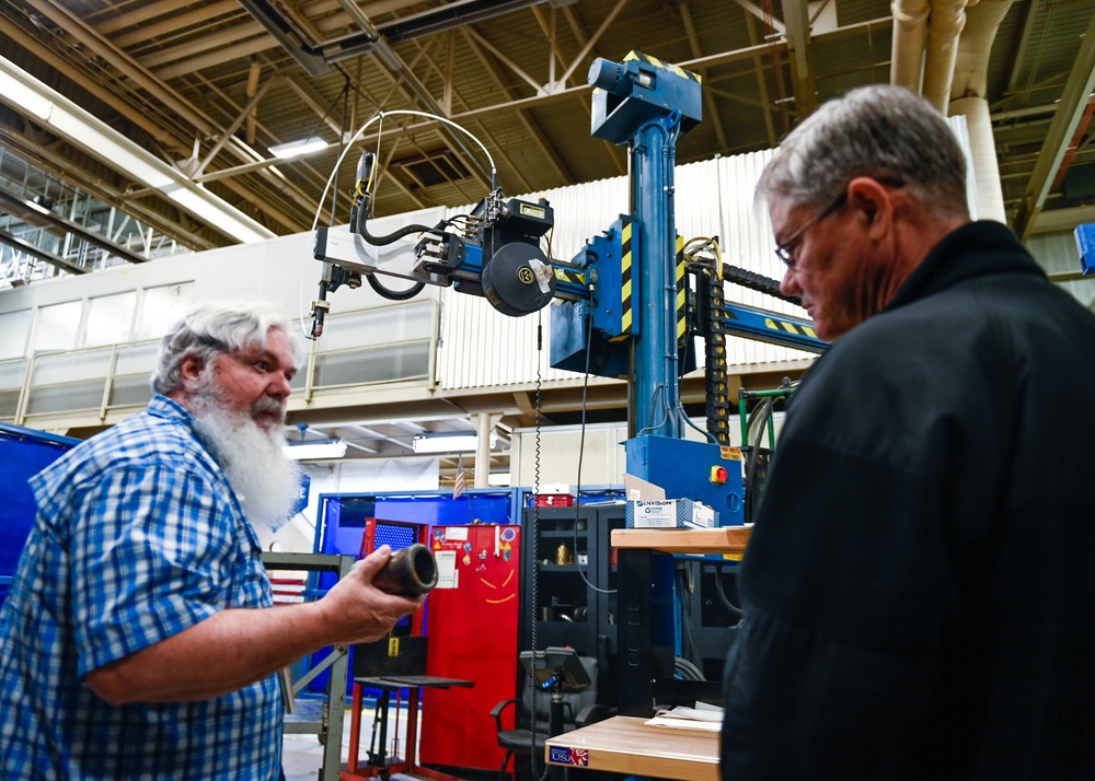 TRFB Leadership Visits Welding Shop for Gemba