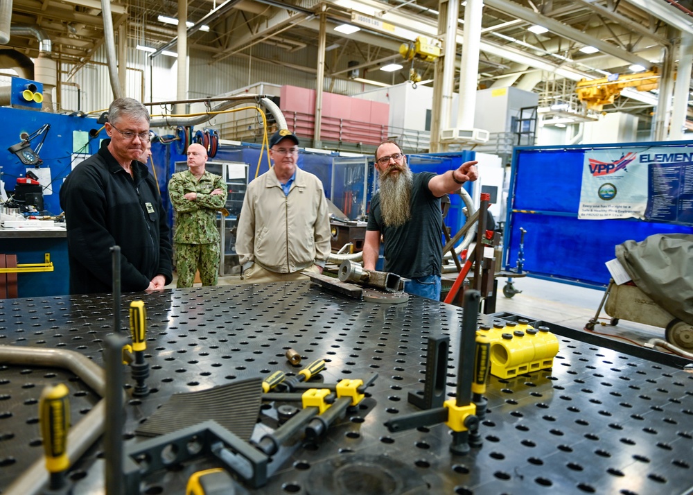 TRFB Leadership Visits Welding Shop for Gemba