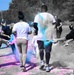 Langley Airmen and families participate in a color run
