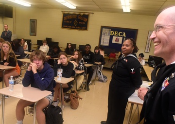 Navy shares lifestyle details with Steinert students