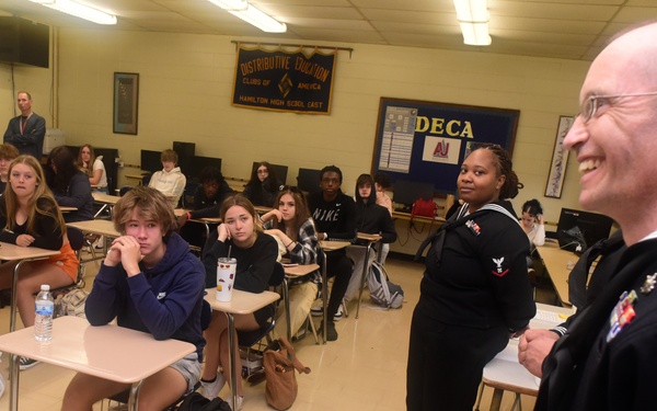 Navy shares lifestyle details with Steinert students