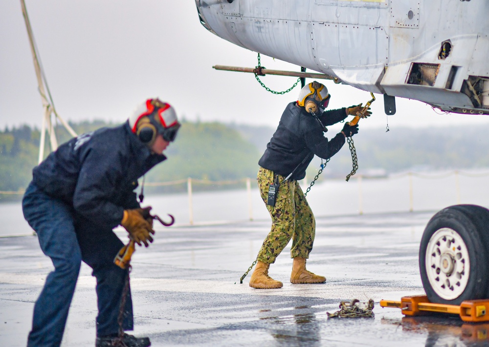 Sailors Conduct Training On The Flight Deck