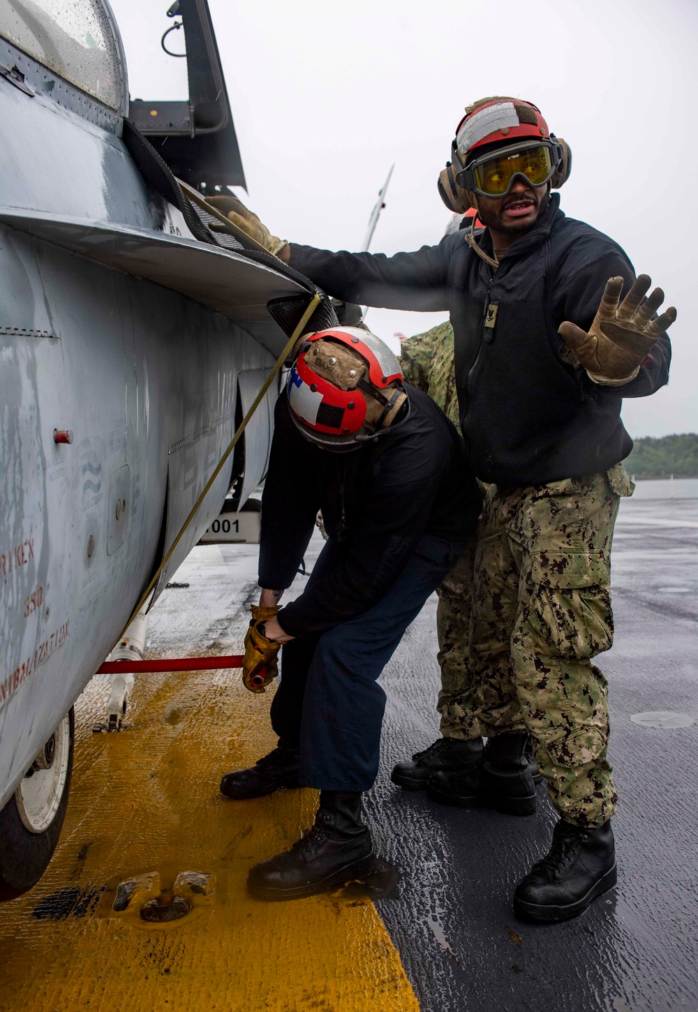 Sailors Conduct Training On The Flight Deck