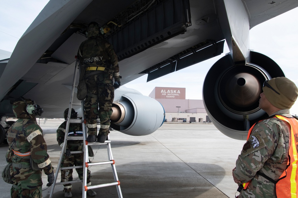 168th Wing trains for contested environment scenarios, delivering in-flight refueling