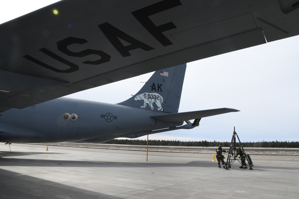 168th Wing trains for contested environment scenarios, delivering in-flight refueling