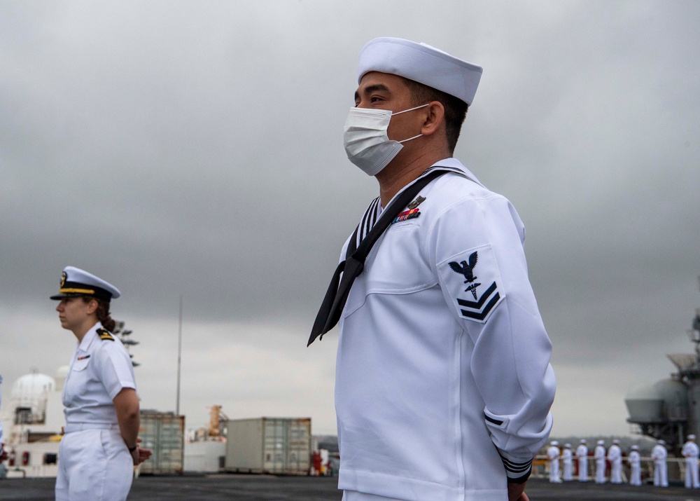 USNS Mercy Departs San Diego