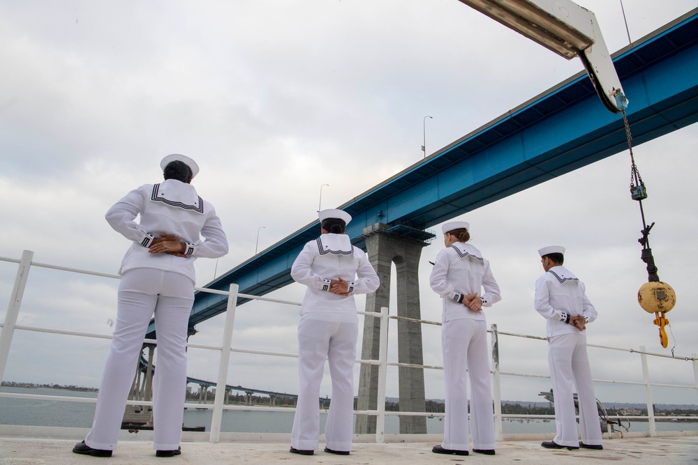 USNS Mercy Departs San Diego