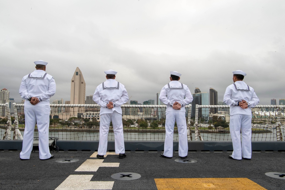 USNS Mercy Departs San Diego