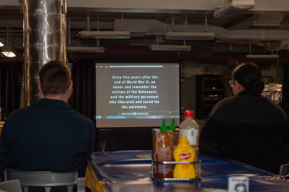 USS Ronald Reagan Hosts Holocaust Remembrance Event