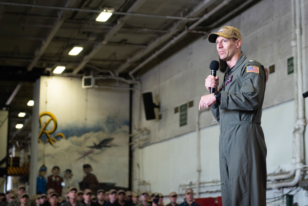 USS Ronald Reagan (CVN 76) All-hands Call