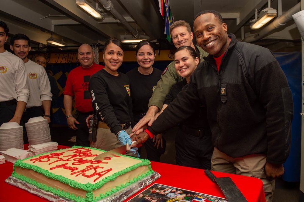 The Harry S. Truman Carrier Strike Group is on a scheduled deployment in the U.S. Sixth Fleet area of operations in support of naval operations to maintain maritime stability and security.