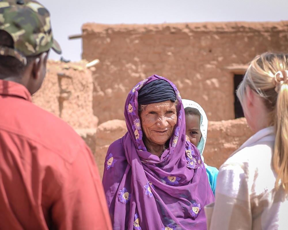 409th civil affairs team engages with villagers of Gofat Est