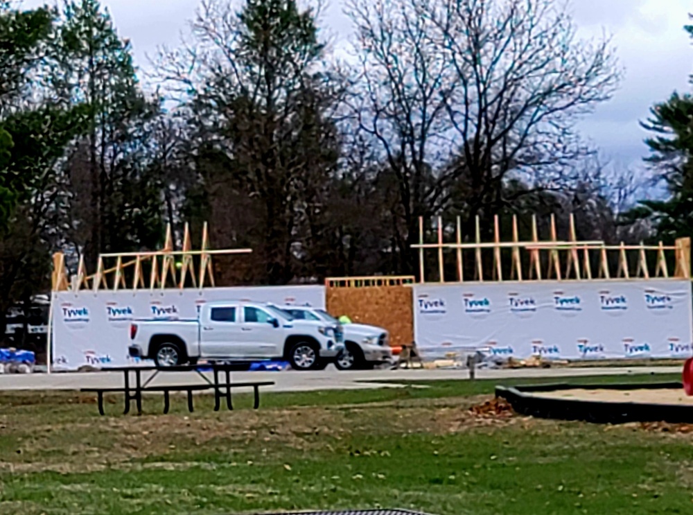 Construction is under way for new comfort station at Fort McCoy’s Pine View Campground