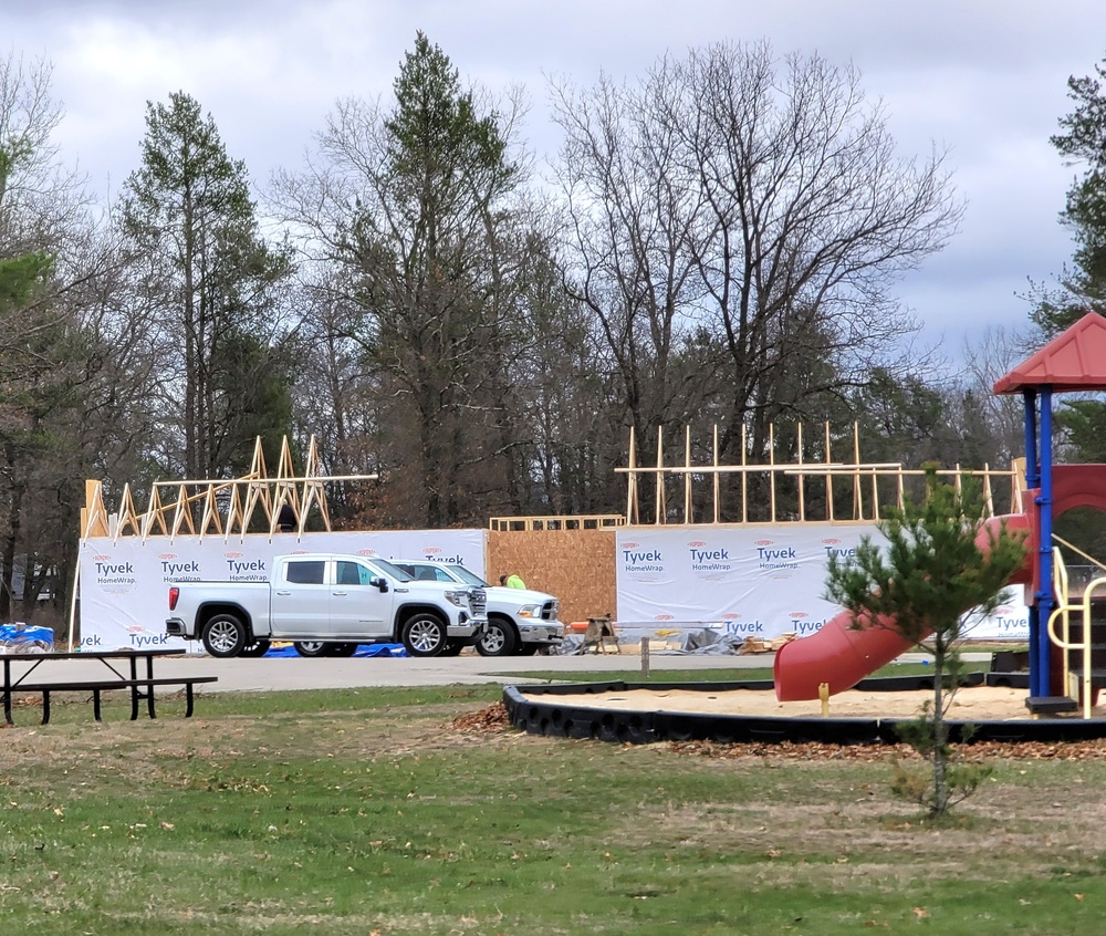 Construction is under way for new comfort station at Fort McCoy’s Pine View Campground