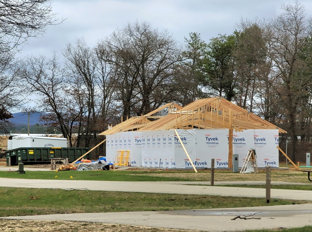 Construction is under way for new comfort station at Fort McCoy’s Pine View Campground