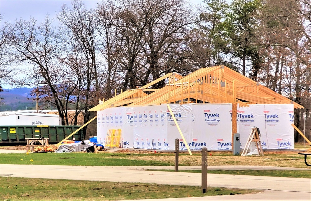 Construction is under way for new comfort station at Fort McCoy’s Pine View Campground