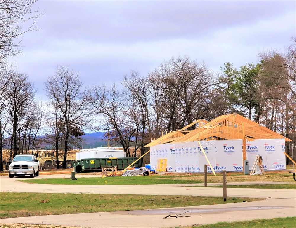 Construction is under way for new comfort station at Fort McCoy’s Pine View Campground