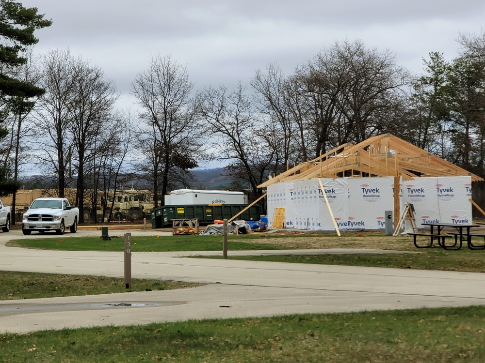 Construction is under way for new comfort station at Fort McCoy’s Pine View Campground