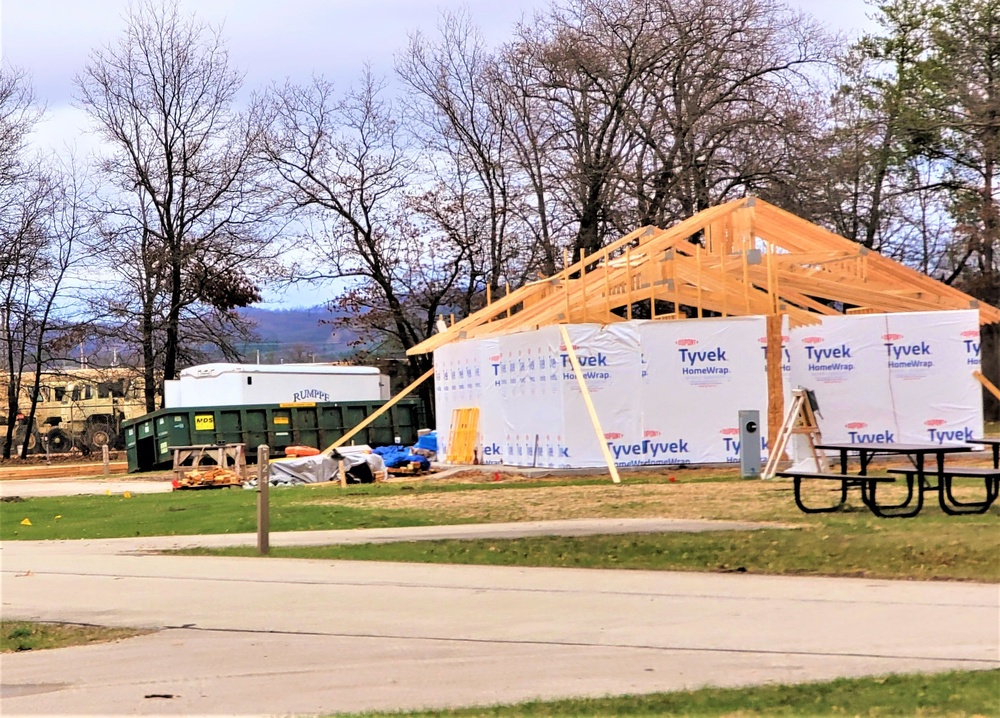 Construction is under way for new comfort station at Fort McCoy’s Pine View Campground