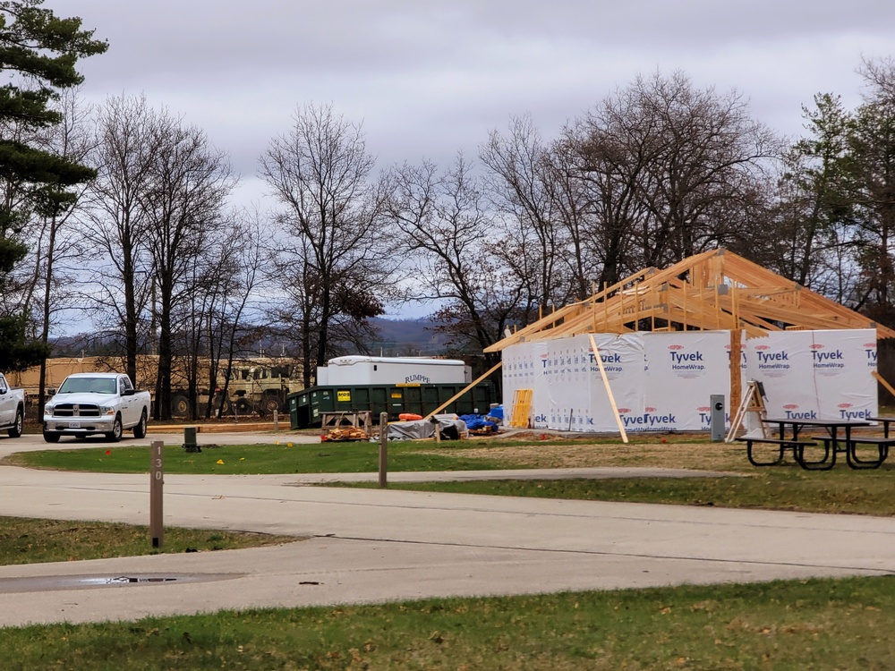 Construction is under way for new comfort station at Fort McCoy’s Pine View Campground