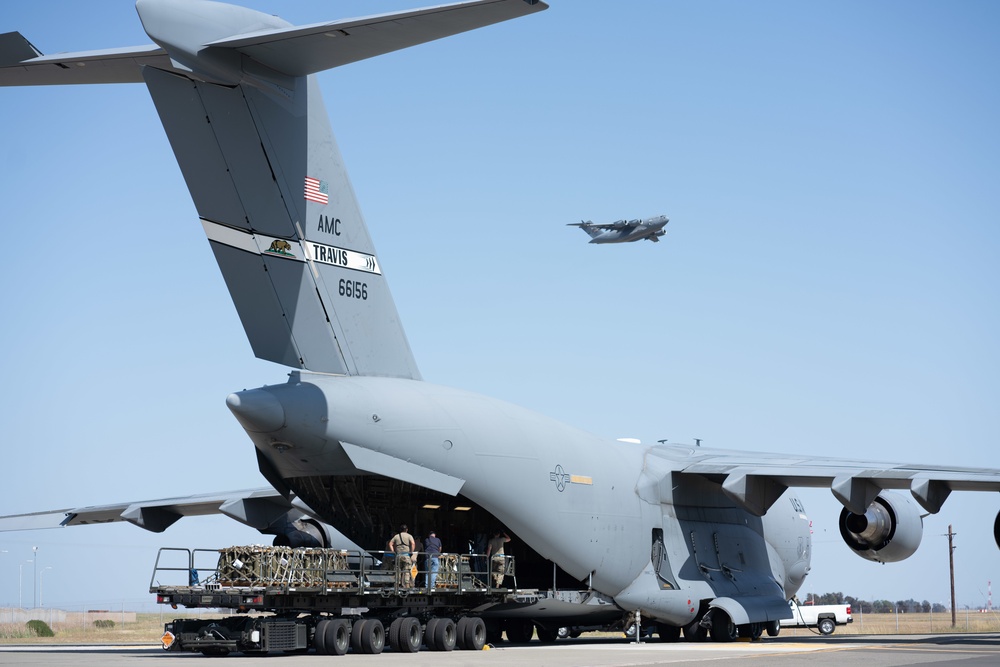 Munitions movement from Travis AFB to EUCOM