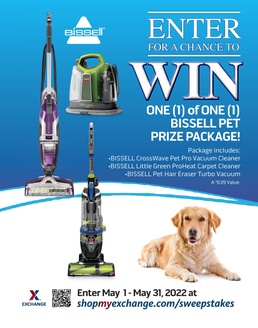Bissell Sweepstakes Offers Fur-ific Pet Prize Package for Exchange Shoppers
